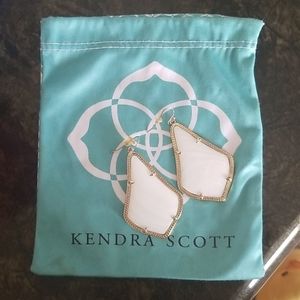 White Kendra Scott earrings